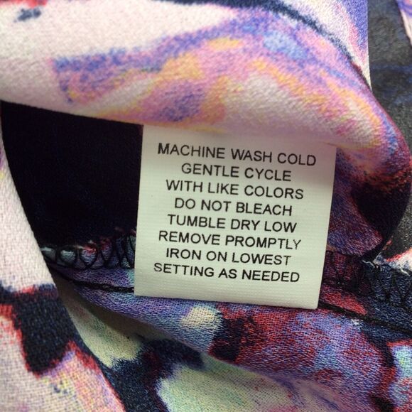 NY Collection Blouse Women's Size S Multicolor Layered Button Up Lightweight - Picture 6 of 11